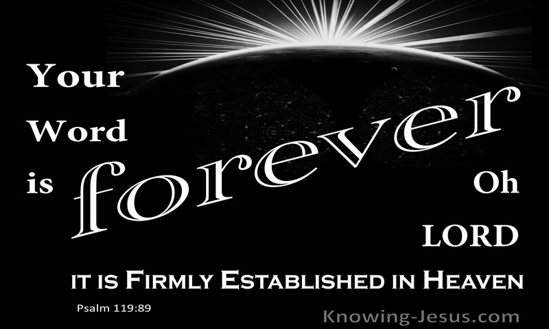 Psalm 119:89 Your Word Lord Is Forever (black)